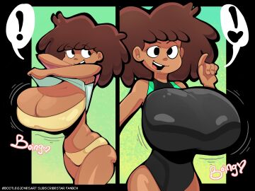 amphibia anne_boonchuy bootlegjones breasts disney disney_channel female huge_breasts swimsuit