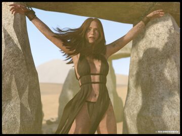 1girls 3d bondage bound_wrists brown_hair daz_studio female female_only original panties shackled_wrists shackles solo strictaservitus