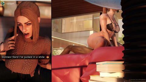 2koma bed bedroom big_ass big_breasts cowgirl_position game heavenly_ass moaning modded molagballin partially_clothed phone reyna_asgeir riding riding_penis skyrim snapchat sound sound_edit sound_effects sound_warning split_screen tagme text text_box the_elder_scrolls video
