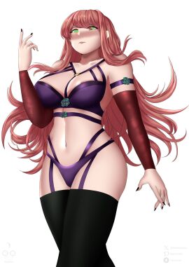 big_breasts breasts cosplay doki_doki_literature_club female genkun halloween halloween_costume monika_(doki_doki_literature_club) solo solo_female vampire vampire_girl