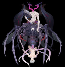 1boy 1other absurdres ambiguous_gender anal bestiality black_background bug caelus_(honkai:_star_rail) chawansui_2 completely_nude grey_hair highres holding_hands honkai:_star_rail honkai_(series) interspecies looking_at_viewer lying male male_only muscular muscular_male nude on_back orange_eyes other_with_male penis sex short_hair simple_background tayzzyronth trailblazer_(honkai:_star_rail) uncensored upside-down zoophilia