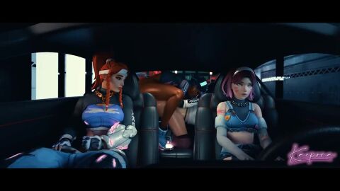 3d animated athletic_female athletic_futanari bridget cum_inside d.va deepthroat fellatio futa_on_female futa_on_futa human kaepora_(artist) kiriko_(overwatch) sombra swallowing tagme tracer video