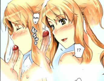 blonde_hair breasts fellatio female large_breasts male non-web_source oral penis small_penis small_penis_adoration tachibana-san-chi_no_dansei_jijou