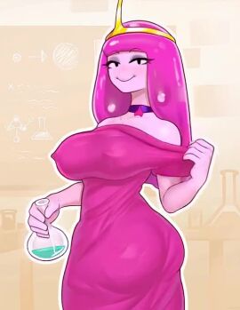 ai ai_generated animated breasts nsfw pink_dress pink_hair princess_bubblegum stripping tagme tits_out video zacherry