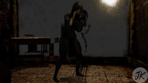 3d areola ass balls big_ass big_balls big_breasts big_butt big_penis breasts futanari grey_body huge_balls hung hung_futa intersex jackiller left_4_dead left_4_dead_(series) left_4_dead_2 nipples penis witch_(left_4_dead)