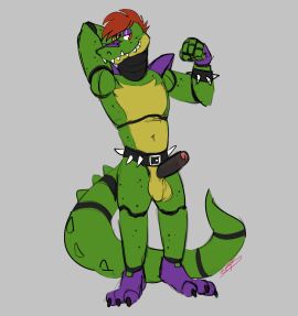 1boy alligator alligatorid animatronic anthro anthro_focus anthro_only anthro_solo balls belt boner completely_nude crocodile crocodilian crocodylid digital_drawing_(artwork) digital_media_(artwork) erection five_nights_at_freddy's five_nights_at_freddy's:_security_breach foreskin foreskin_folds glans machine male male_anthro male_focus male_only mohawk montgomery_gator_(fnaf) nude nude_male partially_retracted_foreskin penis reptile reptile_humanoid retracted_foreskin robot scottgames skoogers solo solo_anthro solo_focus solo_in_panel solo_male spiked spiked_belt steel_wool_studios tail testicles uncircumcised