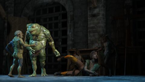 3d being_sold bonnabi_(geterafromfaerun) breasts bullywug captured captured_heroine defeated defeated_heroine dominant_male domination dungeons_and_dragons enslaved female for_sale forced_exposure forced_presentation forced_submission frog geterafromfaerun goblin goblin_male imminent_oral inspection kobold mage male monster monster_rape negotiations payment restrained restraints rope rope_bondage sideboob slave slave_auction slave_collar slave_girl smaller_male submissive submissive_female tagme tied_hands torn_clothes torn_legwear worried