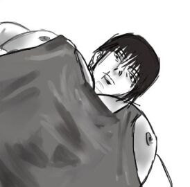 black_and_white breasts jujutsu_kaisen male male_only muscles muscular muscular_chest toji_fushiguro