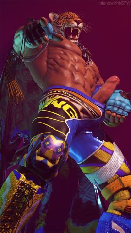 1boy 3d aroused aroused_male bandai_namco blandwich boner erection foreskin horny horny_male jaguar_mask king_(tekken) male male_focus male_only masculine masculine_male muscles muscular muscular_male navel nipples penis penis_out pointing_at_viewer solo solo_focus solo_male tekken tekken_8 uncircumcised uncircumcised_penis uncut wrestler yaoi