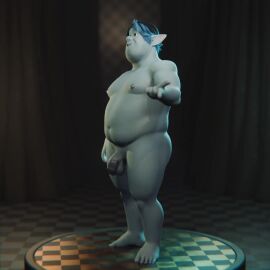 10s 1:1 1boy 2025 3d animated ass balls barley_lightfoot blue_hair blue_skin cerothoni_(0thoni) chubby disney elf elf_ears flaccid gay hi_res male male_only model_release moobs nipples nude onward_(2020) penis pixar shorter_than_30_seconds solo tagme video yaoi