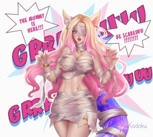 1girls ahri female female_focus female_only k/da_ahri k/da_all_out_ahri k/da_all_out_series k/da_series league_of_legends shinkodoku