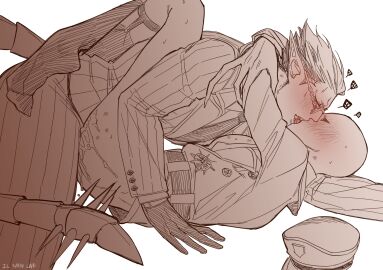 clothing cum demiurge_(overlord) demon dominant domination kissing male male_only masculine_male muscular muscular_male overlord_(maruyama) pandora's_actor penetration sex tialid