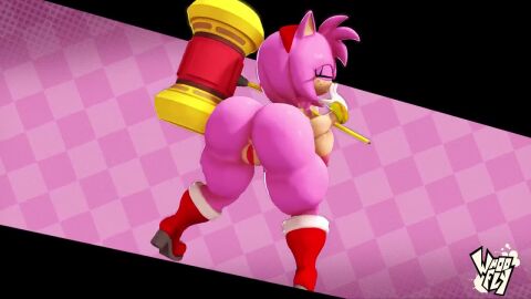 16:9 3d_(artwork) 3d_animation amy_rose animated anthro anus ass ass_clapping bedroom_eyes big_breasts big_butt blowing_kiss breasts butt_jiggle crouching diag34_(modeler) digital_media_(artwork) eulipotyphlan female freckled_shoulders freckles genitals heart_symbol hedgehog jiggling looking_at_viewer looking_back looking_back_at_viewer mammal narrowed_eyes nipples one_eye_closed piko_piko_hammer seductive sega sexyhogsimp_(va) shaking_butt short_playtime smile smiling_at_viewer solo sonic_the_hedgehog_(series) sound sound_warning tagme thick_thighs twerking video vulva whooofly widescreen wink winking_at_viewer