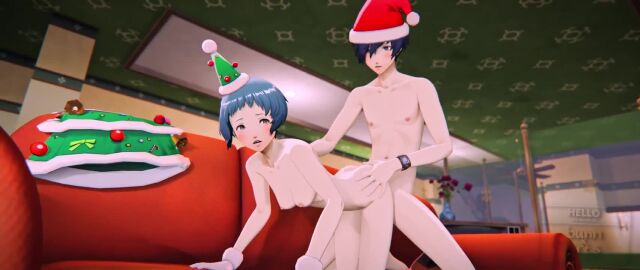 1boy 1girls 2025 all_fours ambiguous_penetration animated atlus blush bunnxarts christmas doggy_style female fuuka_yamagishi lehornysfx makoto_yuki male minato_arisato mp4 nude opennsfwsp persona persona_3 santa_hat short_hair sound tagme video