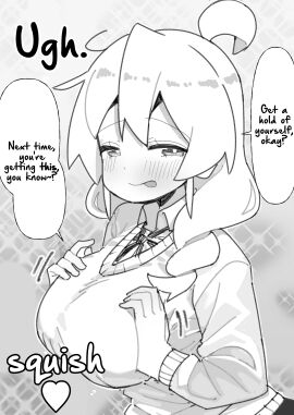 age_difference aged_up breasts female hand_on_breast huge_breasts kotobuki0t oyama_mahiro