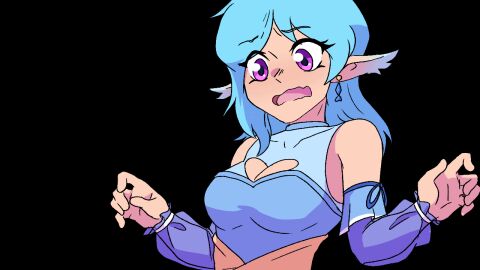 animated blue_hair blush breast_expansion breast_growth breast_growth_(enlargement) breasts breasts_bigger_than_head dragon dragon_girl expansion female grabbing_breasts groping_breasts groping_own_breast human hybrid kemonomimi skyla_skydancer streamer surprised surprised_expression virtual_youtuber vtuber