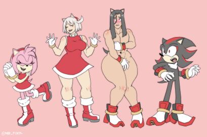 2boys 2d 2girls ahoge amy_rose animal_ears arc_system_works big big_ass big_breasts big_thighs black_hair blush blush_lines closed_eyes cosplay covering crossover dress ear elphelt_valentine fangs femboy femboy_on_female feminine_male fighting_game furry furry_female furry_male gloves goth guilty_gear guilty_gear_strive hedgehog hedgehog_girl long_hair mr_foxy15 muscular muscular_male naked naked_female otoko_no_ko quills red_eyes sega shadow_the_hedgehog shoes short_hair sonic_(series) sonic_the_hedgehog_(series) spikes testament_(guilty_gear) white_hair