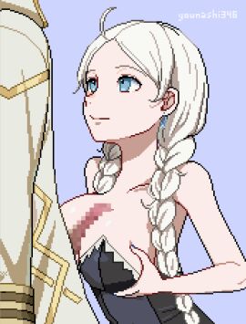 1boy 1girls ahoge alternate_breast_size alternate_costume animated bare_arms bare_shoulders big_breasts blue_eyes blue_nails braid breasts censored cleavage closed_mouth collarbone commission couple covered_navel crystal_earrings deep_skin earrings erection female female_focus fire_emblem fire_emblem_fates fire_emblem_heroes hair_over_shoulder happy happy_paizuri happy_sex highres hooded_robe jewelry kiran_(fire_emblem) kiran_(fire_emblem)_(male) large_breasts long_hair low_twin_braids low_twintails male mosaic_censoring nail_polish nina_(fire_emblem) nintendo non-web_source official_alternate_costume paizuri parted_bangs penis pixel_art robe shoulders skeb_commission smile solo_focus straight twin_braids twintails very_long_hair white_hair white_robe younashi_346