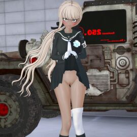 dark_skin female lifting_skirt public_exposure pussy tan_body tan_skin the_hundred_line_-last_defense_academy- tsubasa_kawana valwin