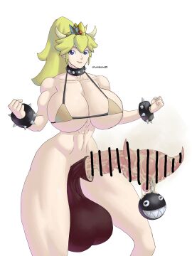 1futa abs animal_genitalia animal_genitalia_on_humanoid balls big_balls big_breasts big_penis bowser_(cosplay) breasts censored chain_chomp chumbone20 clothed clothing dark_penis erection excessive_smegma female flared_penis futa_only futanari horse_penis horsecock horsecock_futa horsecock_on_humanoid huge_balls huge_breasts huge_cock human intersex light-skinned_futa light_skin mario_(series) mostly_nude muscles muscular muscular_female object_insertion penis princess_peach smegma solo sounding standing thick_thighs unusual_anatomy unusual_genitalia unusual_penis urethral urethral_beads urethral_insertion wide_hips