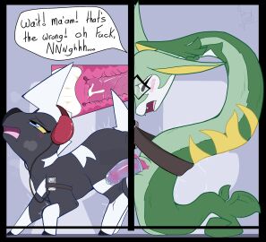 2_penises animal_genitalia animal_penis blitzle bodily_fluids bound cervix closed_eyes condom cum cum_inside diphallia diphallism duo electronics eyewear fangs female feral feral_on_feral filled_womb flowerbud generation_5_pokemon genital_fluids genitals glasses glory_hole half-closed_eyes headphones hemipenes hi_res impregnation internal internal_vaginal looking_pleasured male male/female multi_genitalia multi_penis music narrowed_eyes nintendo penile_spines penis pokemon pokemon_(species) pussy seminal_groove serperior sexual_barrier_device straps teeth unwanted_impregnation uterus uterus_view venus_(flowerbud) warning