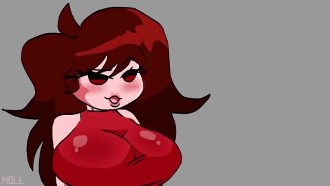 animated big_breasts big_lips blowjob breasts_bigger_than_head friday_night_funkin friday_night_funkin_lullaby girlfriend_(friday_night_funkin) hypno hypnos_lullaby hypnosis hypnotic_eyes lips mouth_gag no_sound pokemon red_dress sucking sucking_dick sucking_penis tagme themoll video