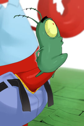 1_eye 2024 anal anal_sex antennae_(anatomy) anthro anthro_on_anthro anthro_penetrated anthro_penetrating anthro_penetrating_anthro arthropod ass big_dom_small_sub bloodshot_eyes bottomwear bulge clothing copepod crab crustacean decapoda dominant dominant_male duo green_body green_skin larger_male malacostracan male male/male male_penetrated male_penetrating male_penetrating_male marine maxillopod mr_krabs nickelodeon pants penetration penile penile_penetration penis penis_in_ass plankton_(species) red_body red_eyes red_skin sex sheldon_j._plankton shengtian shocked_expression size_difference smaller_male smaller_penetrated solo_focus spongebob_squarepants stomach_bulge submissive submissive_male united_plankton_productions yellow_sclera