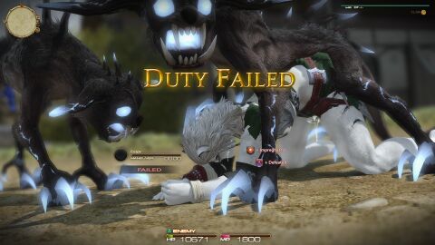 3d bad_end canine canine_penis cum cum_from_mouth cum_from_pussy female final_fantasy_xiv hrothgar impregnation interspecies_impregnation male penis pussy triata zoophilia