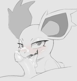 2024 anthro arteficialtrees biped blush bodily_fluids cum cum_on_face cum_on_tongue cute_fangs duo erection eyelashes generation_1_pokemon genital_fluids genitals glans hi_res humanoid_genitalia humanoid_penis licking looking_at_viewer male nidorina nintendo open_mouth open_smile oral penile penis penis_lick pokemon pokemon_(species) sex smile tongue tongue_out