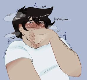 1boy arm_hair black-haired_male black_hair blonde-haired_male blonde_hair blowjob body_hair color colored cum dave_strider gay glasses hair homestuck john_egbert male male_only moaning moaning_in_pleasure partially_clothed partially_clothed_male shades short-haired_male short_hair solo solo_male stubble sunglasses thiccsies yaoi