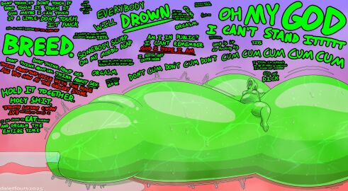 3_toes absurd_res anthro balls balls_on_ground big_balls big_penis bodily_fluids daletfours dialogue dragon excessive_genital_fluids excessive_precum feet forked_tongue genital_fluids genitals glistening glistening_body goo_creature goo_dragon hi_res honeydew_(daletfours) huge_balls huge_cock humanoid_genitalia humanoid_penis hyper hyper_balls hyper_genitalia hyper_penis immobile male moobs mythological_creature mythological_scalie mythology nude open_mouth overweight overweight_anthro overweight_male penis penis_on_ground pent_up precum precum_squirt profanity scalie simple_background solo sweat sweaty_balls sweaty_genitalia sweaty_penis tail tail_ridge throbbing throbbing_penis toes tongue tongue_out