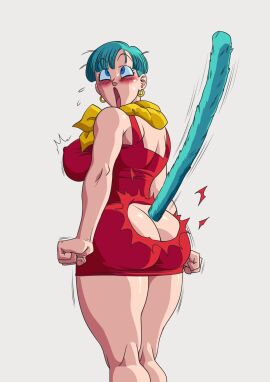 1girls 2025 2d 2d_(artwork) 2d_artwork ass ass_focus barely_contained_breasts big_ass big_breasts big_butt big_thighs blue_eyes blue_tail blush blush_lines blushing_female blushing_profusely breasts bubble_butt bulma_(dragon_ball) bulma_briefs bulma_briefs_(majin_buu_saga) clenched_fist clenched_hands clenched_teeth curvy_figure delicious_ass dragon_ball dragon_ball_z dress ear_piercing earrings erect_nipples erect_nipples_under_clothes eyelashes eyeliner eyes_rolled_back eyes_rolling_back eyes_up fat_ass fat_butt female female_only giant_ass giant_butt gigantic_ass gigantic_butt grew_tail huge_ass huge_breasts huge_butt huge_thighs large_ass large_butt large_tail large_thighs light-skinned_female light_skin lipstick looking_up make_up makeup mid-transformation mouth nipples open_mouth plump plump_ass plump_butt red_dress red_lips red_lipstick ripped_clothing ripped_dress ripping_clothing sayian scarf shiny_ass shiny_breasts shiny_butt shiny_hair shiny_skin short_hair solo solo_female solo_focus sweat sweating_female tail tail_expansion tail_growth tail_growth_(enlargement) thick_ass thick_thighs thighs tight tight_clothes tight_clothing tight_dress transformation vanbrand wide_ass wide_butt yellow_scarf
