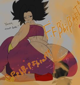 2girls black_hair caulifla color color_edit colored colored_sketch coloring_page colorized colorized_edit colorshun dragon_ball dragon_ball_super fart fart_fetish farting_in_face farting_on_face female kale melissaalli sitting sitting_on_face