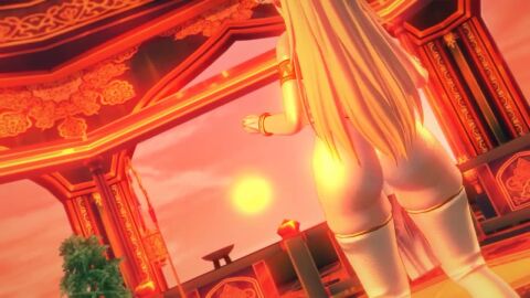 1boy 1girls animated areolae big_ass blonde_hair blowjob cum_in_pussy cum_inside dancer dancer_outfit fellatio footjob functionally_nude gold_eyes hair_ornament jewelry large_breasts long_hair longer_than_one_minute mythra navel nipples seruu short_hair skindentation tagme thighhighs tiara vaginal_penetration veil video xenoblade_(series) xenoblade_chronicles_2 yellow_eyes