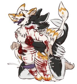 3_fingers 4_ears alpha_channel anal anal_orgasm anal_sex angry angry_sex anthro avali avian belly big_belly big_tail bird bite bite_mark bite_mark_on_arm bite_mark_on_shoulder black_body black_feathers black_finger_claws black_fur black_sclera blood_drip blood_drop blood_from_wound blood_in_mouth blood_on_face blood_on_hand blood_on_leg blood_splatter bodily_fluids chest_tuft claws clenching countershade_face countershade_fur countershading cum cum_inside cum_on_ground cum_on_leg cum_overflow cum_string cum_while_penetrated cumshot digital_media_(artwork) dripping duo ear_tuft ejaculation english_text erection excessive_blood excessive_cum excessive_genital_fluids eye_roll fangs feathered_wings feathers feet finger_claws fingers from_behind_position fucked_silly full-length_portrait fur fyr_(fenrir784) genital_fluids genitals gore hair hands-free heavy_thrusting hi_res holding_partner hug hugging_another hugging_from_behind imminent_death inflation kneeling kneeling_sex kotobulka leaking_cum legs_together long_tail looking_at_another looking_at_partner looking_pleasured male male/male male_penetrated male_penetrating male_penetrating_male male_ryona markings motion_lines multi_ear neck_bite nesani nude onomatopoeia open_mouth orgasm penetration penile penis plap portrait purple_eyes purple_penis scratches scutes sex simple_background sound_effects spread_legs spreading tail tail_motion tapering_penis teeth text three-quarter_view thrust_lines thrusting tongue tongue_out transparent_background tuft tufted_ears tufted_fur vein veiny_penis white_body white_feathers white_fur winged_arms wings wounded yellow_body yellow_markings