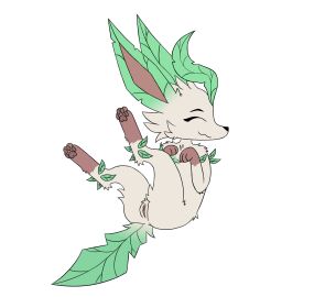 animal_genitalia animal_pussy animal_vulva ass brown_vulva canid canine canine_genitalia canine_pussy canine_vulva eeveelution feet female feral fur furry generation_4_pokemon genitals hashi0 hi_res leafeon looking_at_viewer lying mammal nintendo on_front paws pokemon pokemon_(species) presenting presenting_hindquarters pussy simple_background soles solo species tail tongue vulva