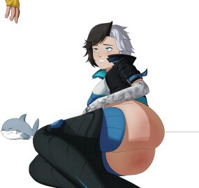 2d ass ass_focus big_ass chaotic_earth chinese_male chinese_male_korean_female clothed clothed_female defeated female female_focus imminent_rape imminent_sex iron_fist iron_fist_(marvel_rivals) jeff_the_land_shark lin_lie luna_snow luna_snow_(marvel_rivals) male marvel marvel_comics marvel_rivals thick_thighs