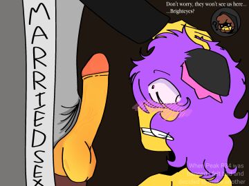 1boy 1girls balls big_cock big_penis blowjob blush brighteyes cat_ears catgirl consensual dialogue ears_down english_text erection hard_cock hiding hyotodan imminent_oral married_couple no_sex_(yet) penis penis_out pink_hair roblox roblox_avatar robloxian self_upload side_view surprised surprised_expression surprised_face telamon text yellow_penis yellow_scales