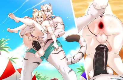 2024 4_toes 5_fingers all_fours ambient_bird anthro anthro_on_anthro anthro_penetrated anthro_penetrating anthro_penetrating_anthro anus ass ass_grab balls balls_size_difference beach beach_parasol big_balls big_penis bikini bikini_aside bite black_body black_claws black_fur black_glans black_stripes blonde_hair blue_bottomwear blue_clothing blue_eyes blue_shorts blush bodily_fluids bottomwear bottomwear_down butt_grab claws clothed clothing clothing_aside dipstick_tail duo ear_bite ear_piercing erection feet felid femboy finger_claws fingers fur gaping gaping_anus genital_fluids genitals glans hair hand_on_ass hand_on_butt humanoid_genitalia humanoid_penis interspecies julian_(tserossa) lagomorph legs_up leporid looking_at_another looking_down male male/male male_penetrated male_penetrating male_penetrating_male mammal markings multiple_poses open_mouth outside pantherine panties panties_aside partially_clothed penetration penis penis_size_difference perineum piercing pink_glans pink_nose pink_penis pose precum pupils purple_bikini purple_clothing purple_eyes purple_panties purple_swimwear purple_underwear rabbit red_anus reverse_stand_and_carry_position saliva saliva_string sex shorts shorts_down smile standing standing_sex striped_body striped_fur stripes swimwear swimwear_aside tail tail_grab tail_markings thick_penis tiger toes tokifuji two-piece_swimsuit underwear underwear_aside white_balls white_body white_fur white_hair white_inner_ear white_penis white_perineum