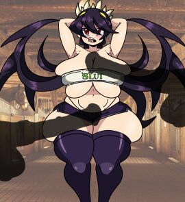ass bestiality big_breasts breasts curvy female filia_(skullgirls) horse imminent_bestiality inakotho skullgirls thick_thighs zoophilia