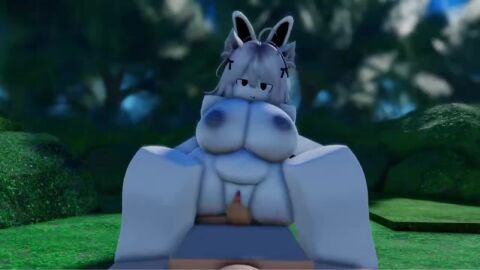1boy 1girl1boy 1girls animated audible_creampie audible_ejaculation bunny_ears cum_in_pussy kinlyrr kinny_the_bunny_(kinlyrr) light-skinned_male original_character riding_penis roblox robloxian slow_sex sound tagme video white_hair white_skin