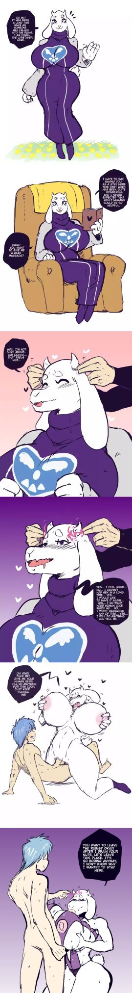 ass blue_hair brainwashing breasts corruption english_text fellatio female femsub furry goat_girl happy_trance hi_res huge_ass huge_breasts hypnosis lingerie magic male maledom massage nude paizuri paizuri_fellatio pink_eyes purple_eyes pussy sex shishikasama text thick_thighs titfuck titjob toriel undertale vaginal_penetration white_fur wide_hips