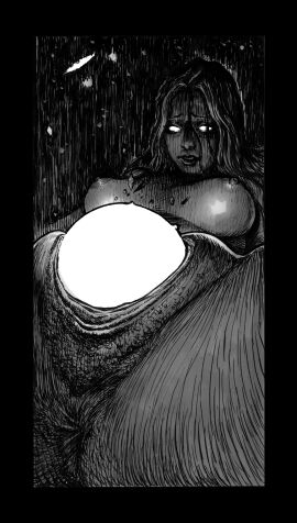 1girls breasts female glowing insertion large_breasts leolee long_hair pussy solo