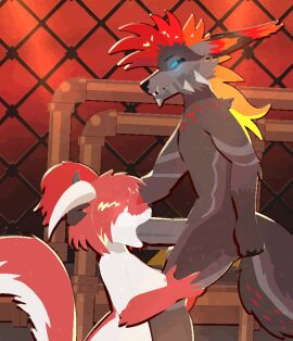 1boy 1girls 2024 2d_animation animated anthro anthro_on_anthro anthro_only anthro_penetrated anthro_penetrating anthro_penetrating_anthro big_penis biped black_sclera blue_eyes breasts brown_body brown_fur canid canid_demon deepthroat demon digital_media_(artwork) duo erection face_fucking fangs fellatio female female_penetrated fur furry furry_only genitals grey_body grey_fur grinion_(species) hair horn interspecies irrumatio little_laughters loop male male/female male_penetrating male_penetrating_female mammal multicolored_body multicolored_fur multicolored_hair oral oral_penetration oral_sex orange_hair penetration penile penis penis_in_mouth red_body red_fur red_hair sex skashi95 smiley_cindy_(skashi95) teeth two-tone_body two-tone_fur white_body white_fur
