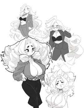 1girls big_breasts bikini bikini_top breasts cleavage cute cute_face female kap_o long_hair maria_(kap_o) misty_(kap_o) oc office office_clothing office_lady original original_character plushie tagme wavy_hair