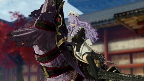 16:9 16:9_aspect_ratio alternate_version big_breasts breasts camilla_(fire_emblem) cleavage day daytime english_audio english_dialogue english_language familiar fhd fire_emblem fire_emblem_fates fire_emblem_warriors game hd hd_(traditional) headwear heels hi_res high_frame_rate high_framerate high_resolution highres hourglass_figure huge_breasts large_breasts maid maid_headdress maid_outfit maid_uniform mp4 outdoors outside panties purple_eyes purple_hair seductive seductive_voice sound speaking_to_viewer tagme talking_to_viewer video video_game wings