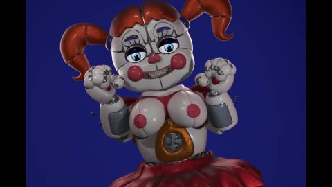 1girls 3d 3d_animation animated animatronic big_breasts blue_background blue_eyes bouncing_breasts breasts breasts_bounce circus_baby circus_baby_(fnaf) female five_nights_at_freddy's five_nights_at_freddy's:_sister_location invasive_skelly nipples pink_nipples robot robot_girl robot_humanoid solo solo_female tagme twintails video