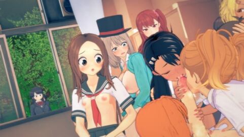 3d 6+girls bisexual_female blonde_hair blur_censor blurry blurry_foreground blush breasts brown_hair cellphone_picture chromatic_aberration classroom closed_eyes depth_of_field exhibitionism fellatio female film_grain futa_with_female futanari hair_ornament hairclip hat intersex long_hair motion_blur multiple_females multiple_girls nipples oral orange_hair penis photo_(medium) pov school_uniform serafuku short_hair straight