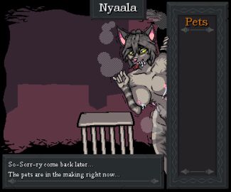 animal_nipples cat_girl catgirl dungeonmori feline feline_humanoid female feral furry_ears furry_female furry_only furry_tail hidden_sex hotpants lactating lactating_during_sex lactation not_safe_fur_work pixel_art salivating steam