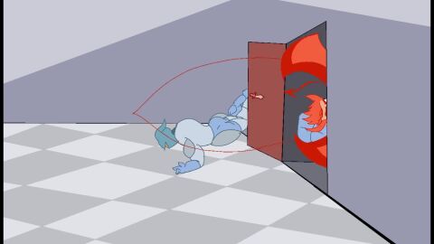 ass_expansion bif_steak big_ass big_breasts breast_expansion butt_expansion clothing huge_ass huge_breasts huge_butt knight nimona nimona_(nimona) pointing_at_ass spear tagme video